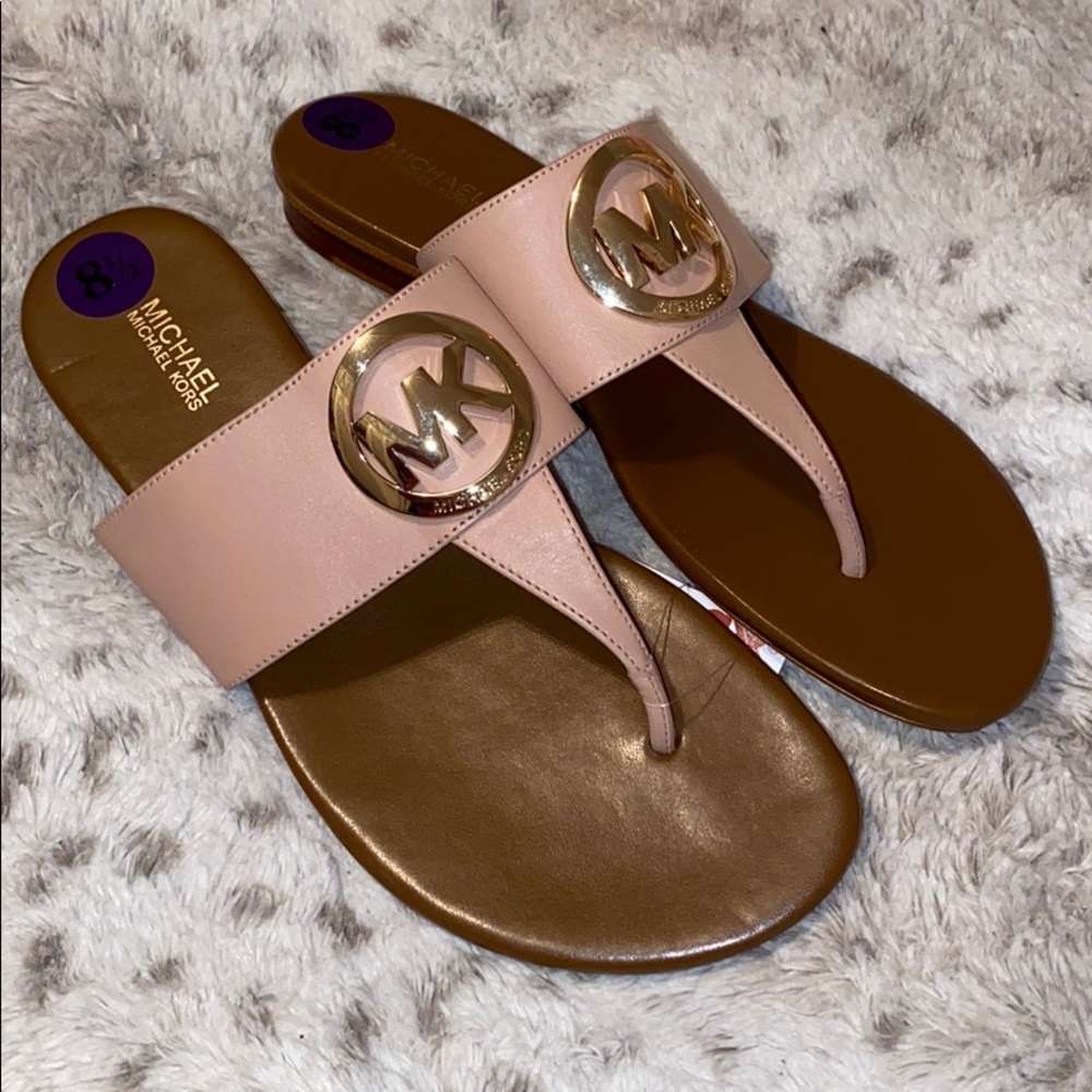 ⭐️MK leather sandals pink ⭐️